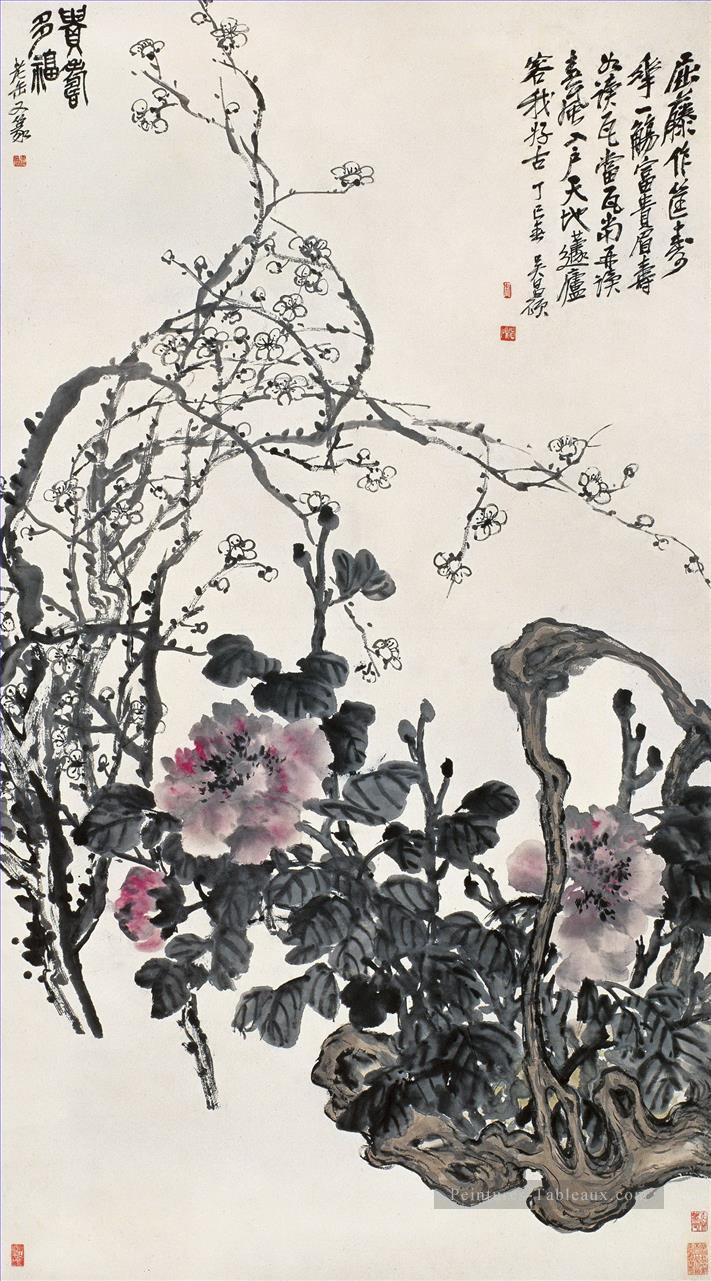 Wu cangde Royal bénisse vieille encre de Chine Peintures à l'huile
